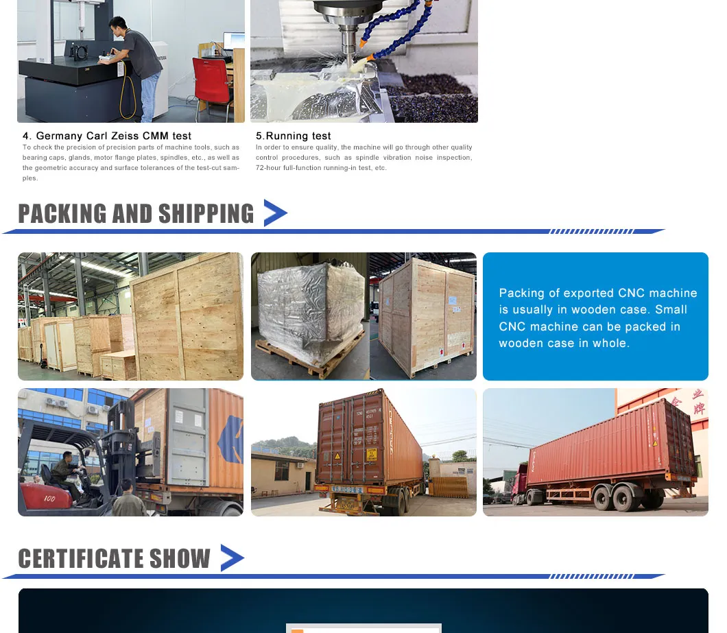 3 Axis 4 Axis 5 Axis Vertical CNC Milling Machine Vmc 1160 Machining Center