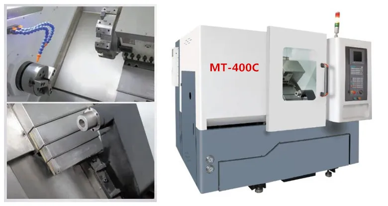 45 Slant Bed Frame High Precison Taiwan Linear Rail CNC Lathe with Hydraulic Servo Turret Mt-400c