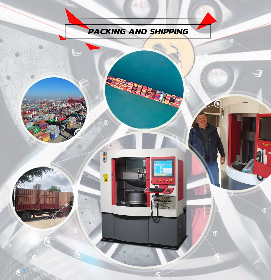 Alloy Wheel CNC Lathe Diamond Cutting Machine Easy Operate