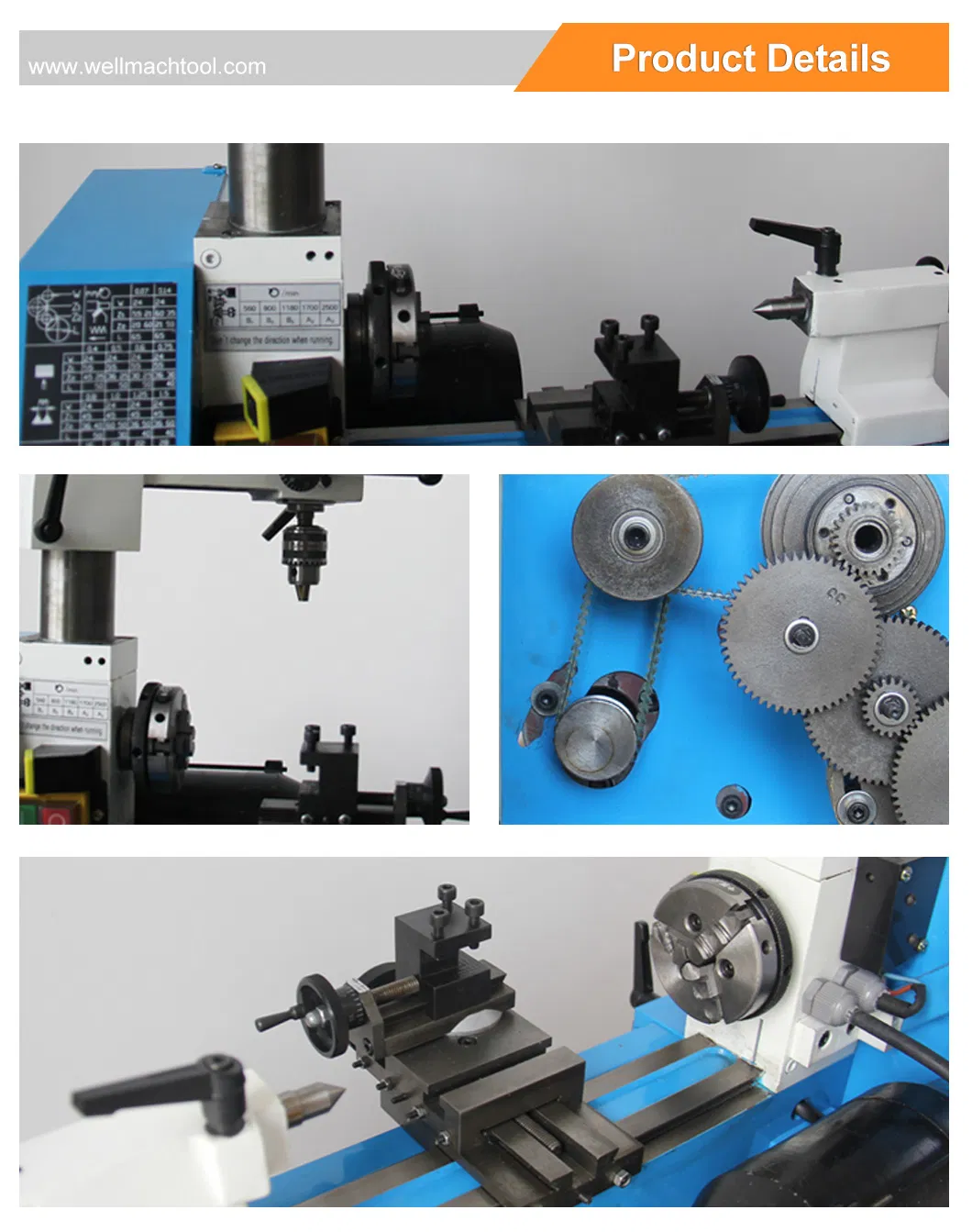 AT125 mini metal Lathe for DIY User With CE Standard