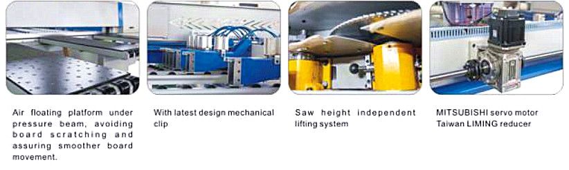 Automatic Computer Panel Sizing Saw Woodworking Machine