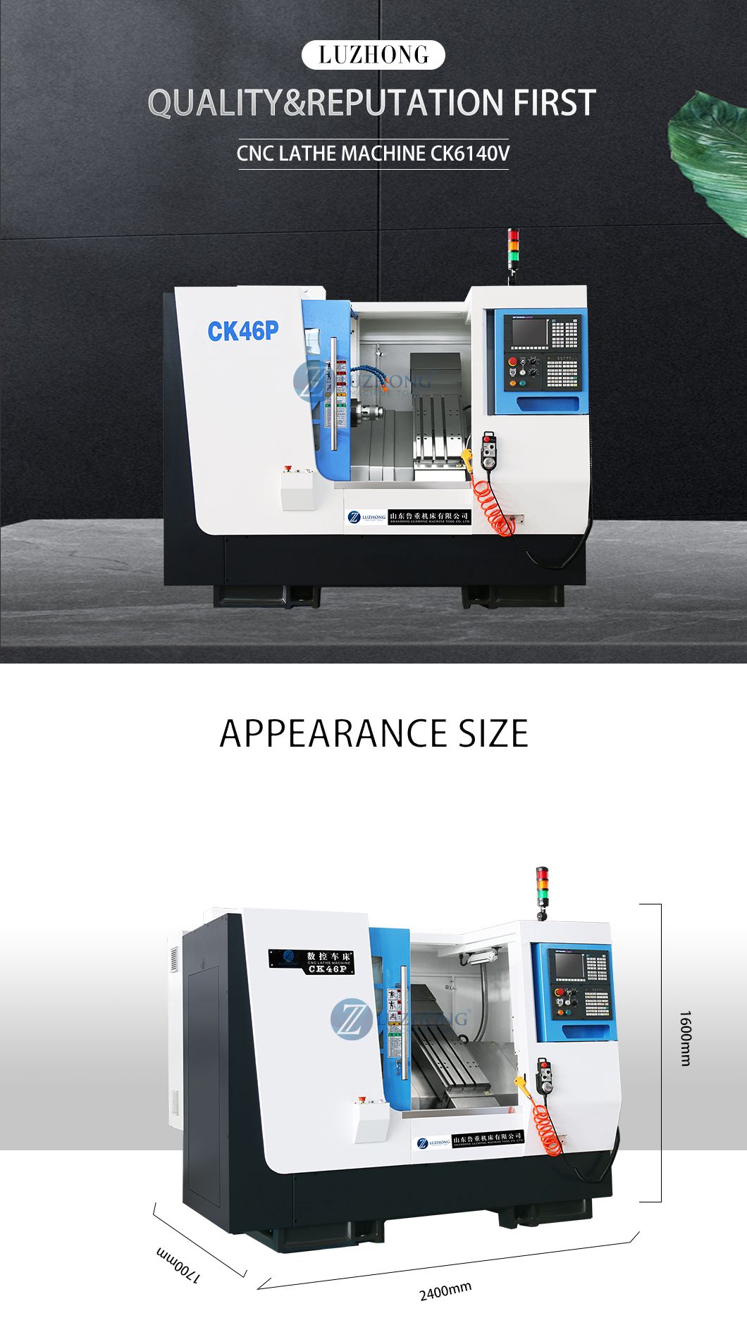 Automatic Metal CK46P Slant Bed CNC Lathe Machine price