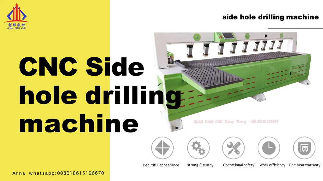 Ce FDA Automatic Woodworking CNC Six Sides Drilling & Boring Machine for Panel Type Furniture Production