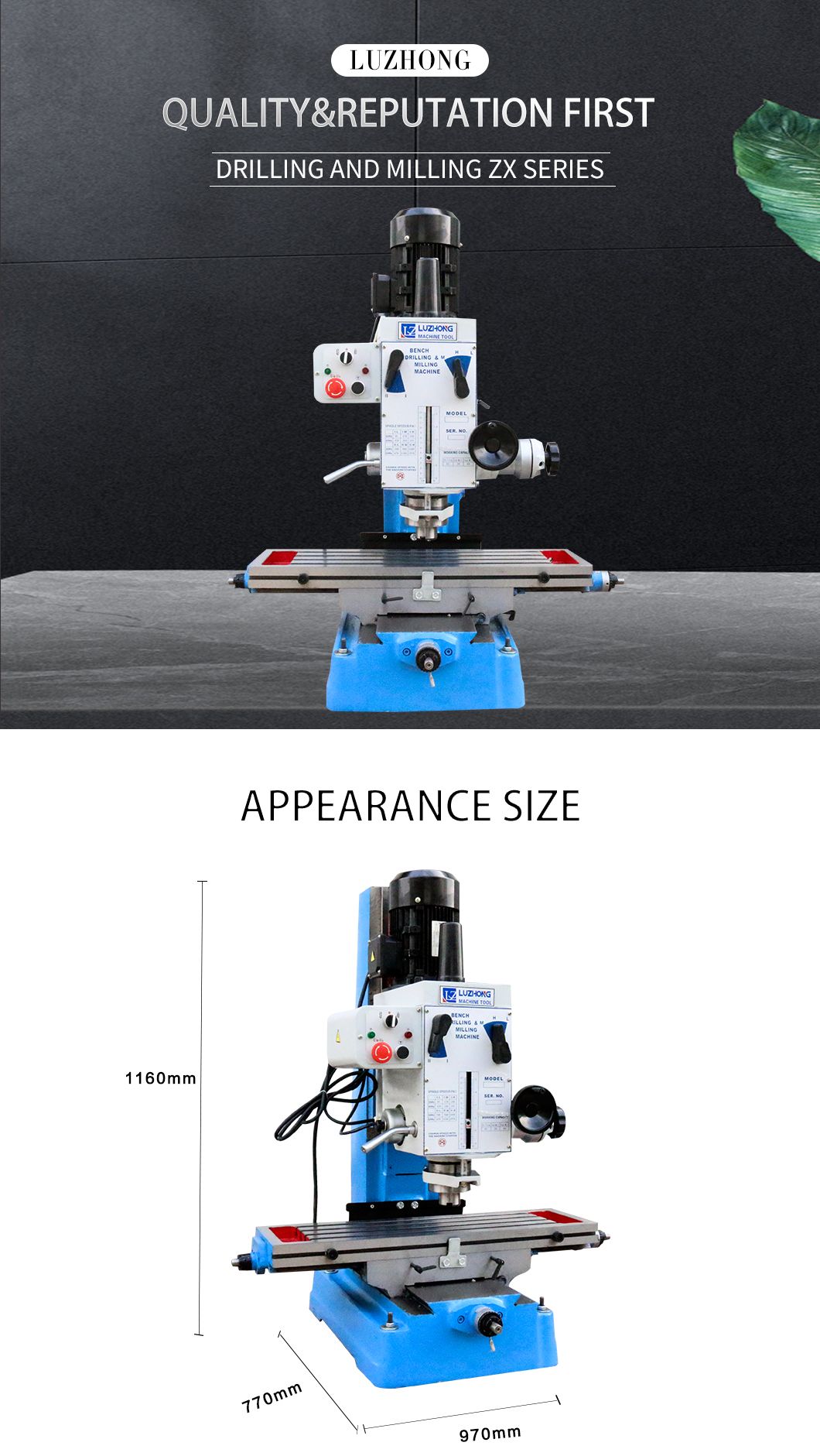 Cheap Portable Small drill mill ZX7016/7025/7032/7045 Drilling And Milling Machine