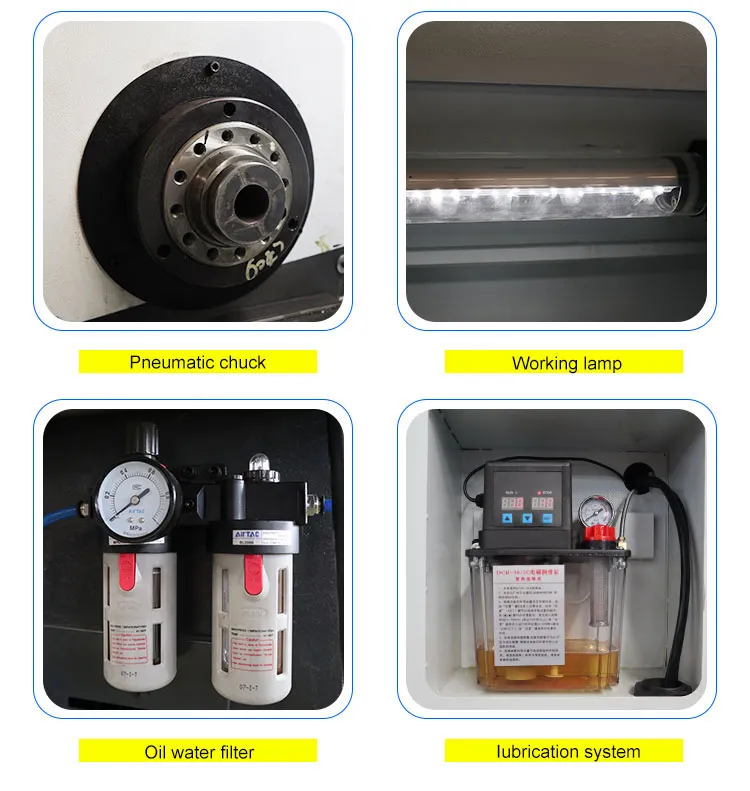 CK0640 High Precision Mini CNC Lathe with Pneumatic Chuck