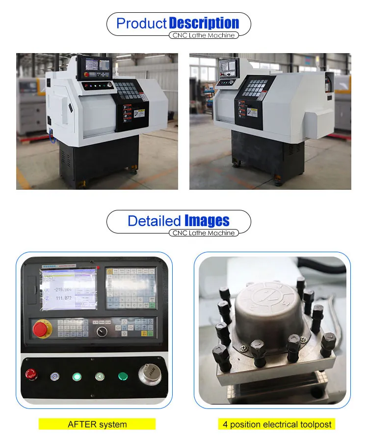 CK0640 High Precision Mini CNC Lathe with Pneumatic Chuck