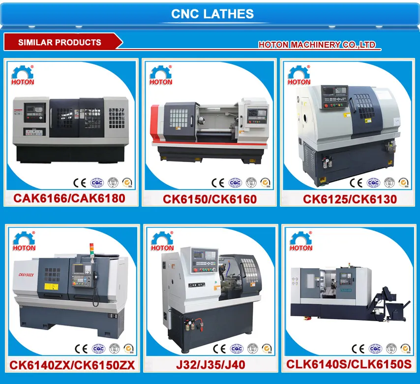 CK6166 CNC Lathe machine for metal work with CE Standard