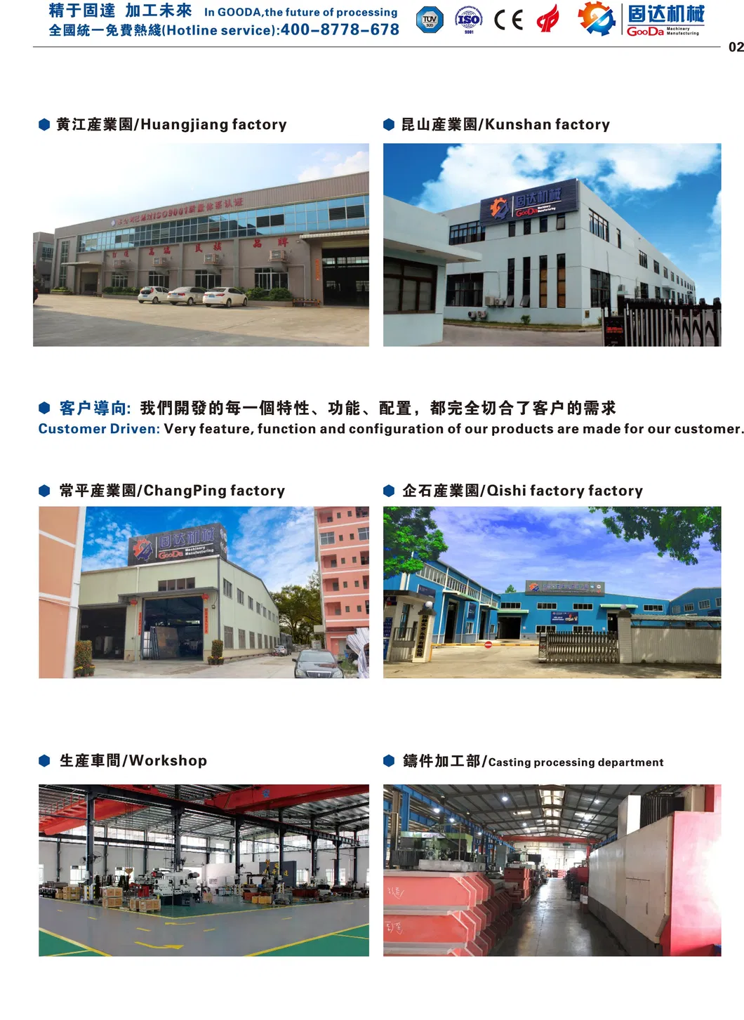 CNC Double Headed Millling Machine with Both Finish and Rough Cutters