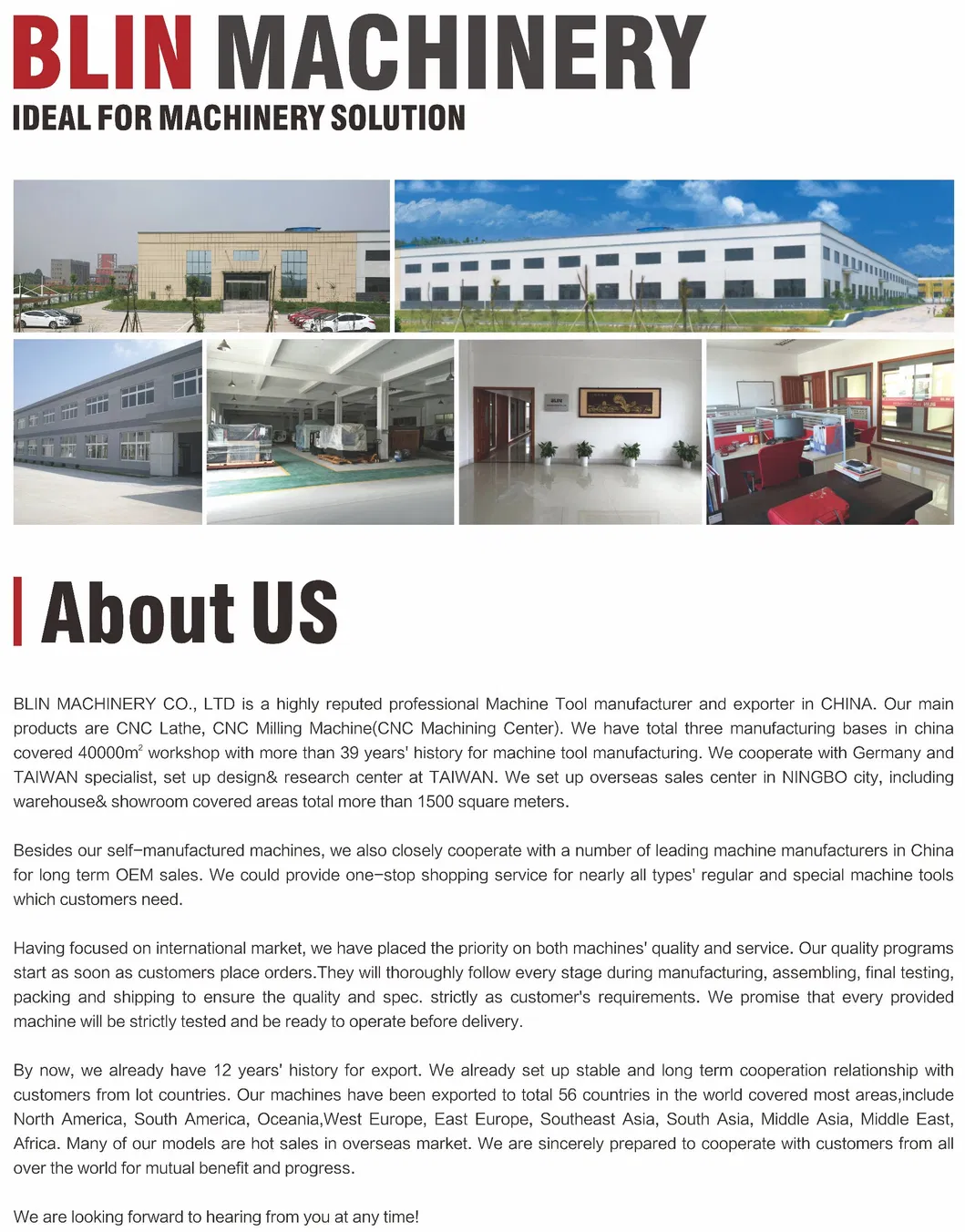 CNC Lathe Tool, Lathe Machine CNC, Horizontal Lathe (BL-CSL1203/2003/2005/2605)