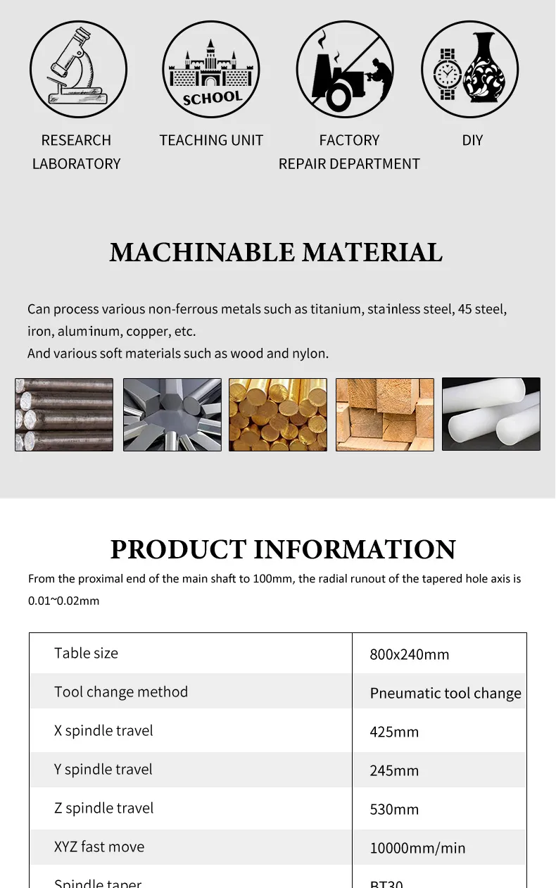 CNC Milling Machine Drilling Machine