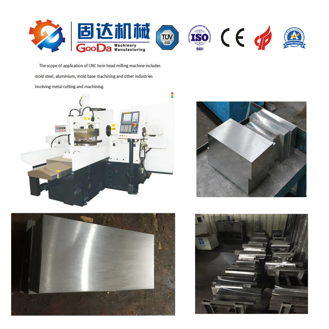 CNC Twin Head Milling Machine CNC Duplex Milling Machine CNC Double Sides Milling Machine CNC Mold Base Millling Machine CNC Machine Tool CNC Milling CNC Grind