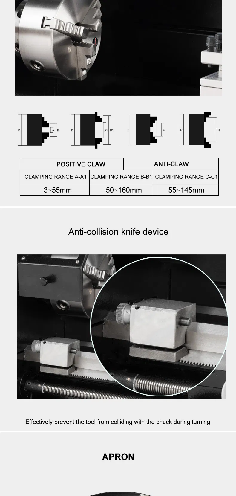 CT2930 Variable Speed Mini Metal Lathe Mill Combo Machine with Speed Display in China