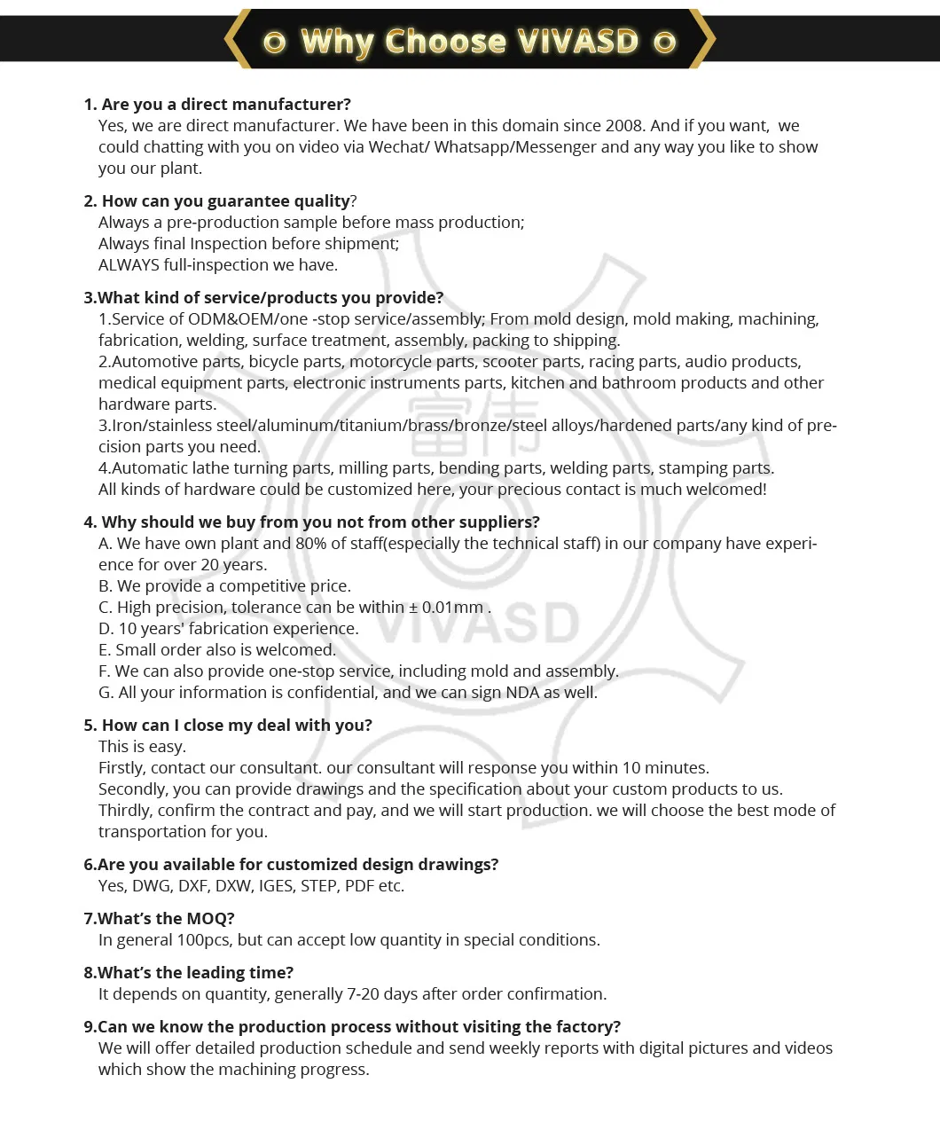 Customize CNC/Mnc Vivasd Small Aluminium CNC Machinery Parts Bending Parts