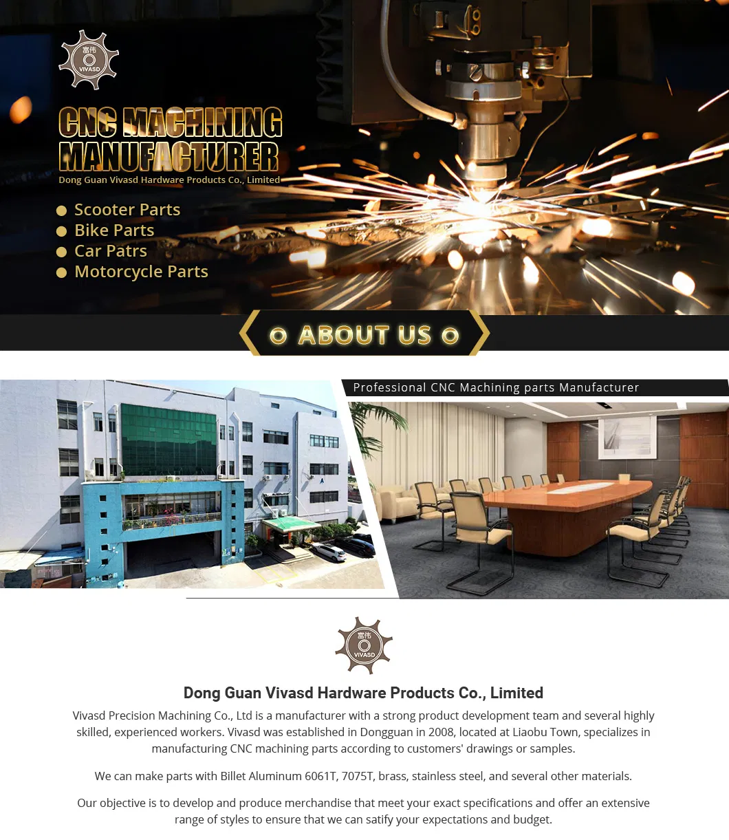 Customize CNC/Mnc Vivasd Small Aluminium CNC Machinery Parts Bending Parts