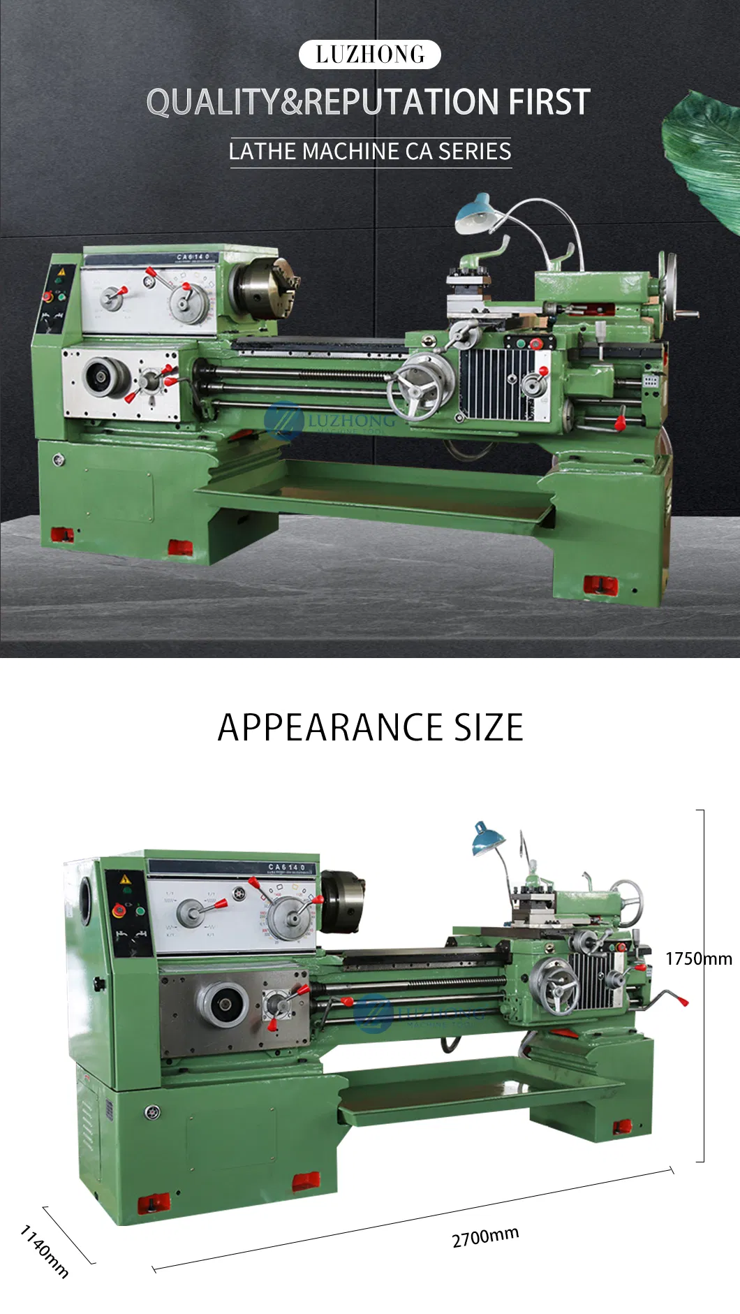 High quality Horizontal Universal CA6140 CA6240 Gap Bed Lathe Machine