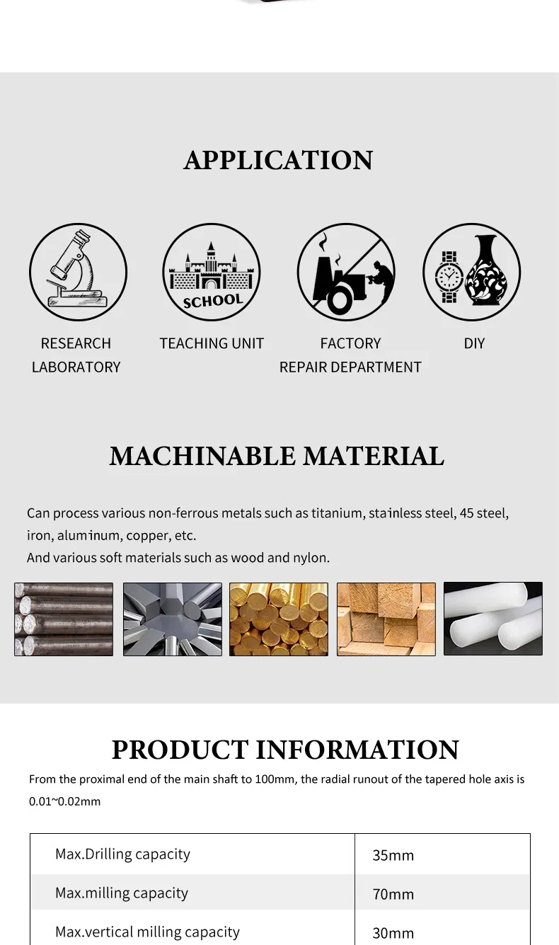 Milling and Drilling Machine with Brushless Motor Ctgs35