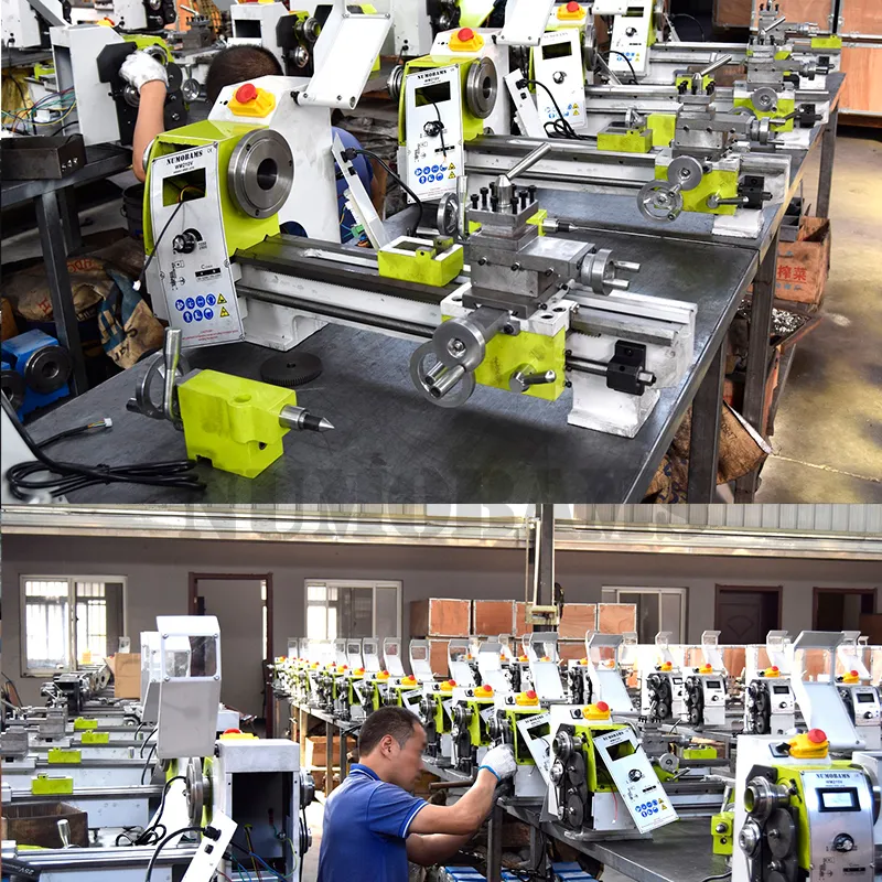 Numobams Wm210L 850W Brushless Motor Mt5 Spindle 800mm Working Length with 125mm Chuck Mini Metal Lathe Machine