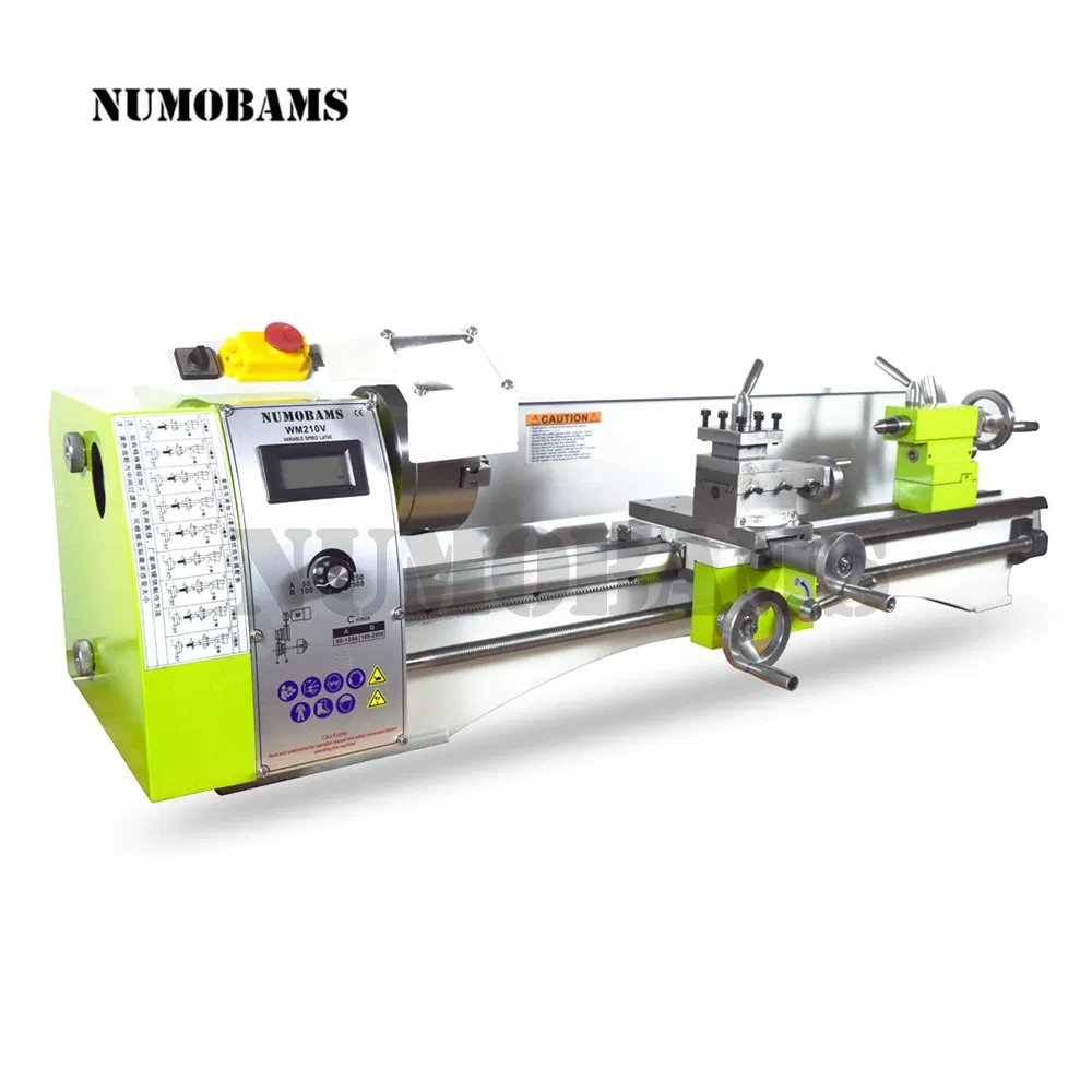 Numobams Wm210L 850W Brushless Motor Mt5 Spindle 800mm Working Length with 125mm Chuck Mini Metal Lathe Machine