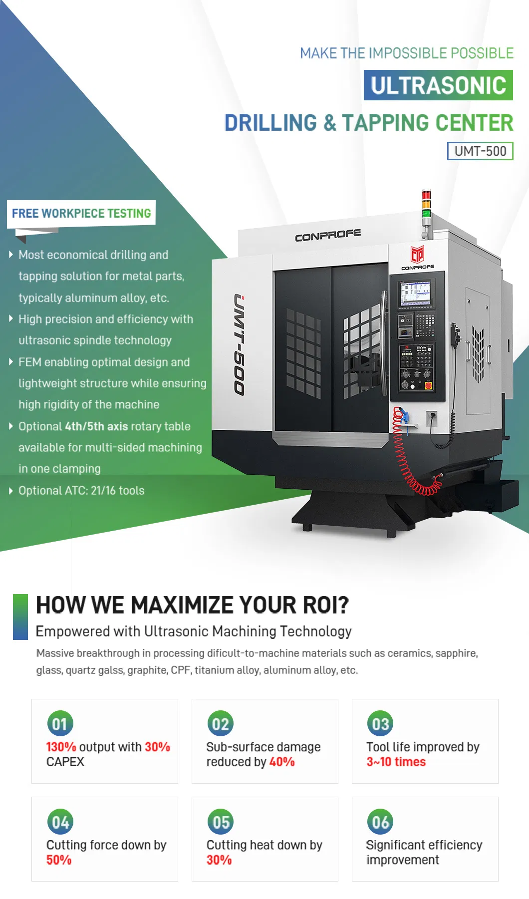 Spindle Hsk-32e 3 Axis Compact Mini CNC Milling Machine with Tool Changer