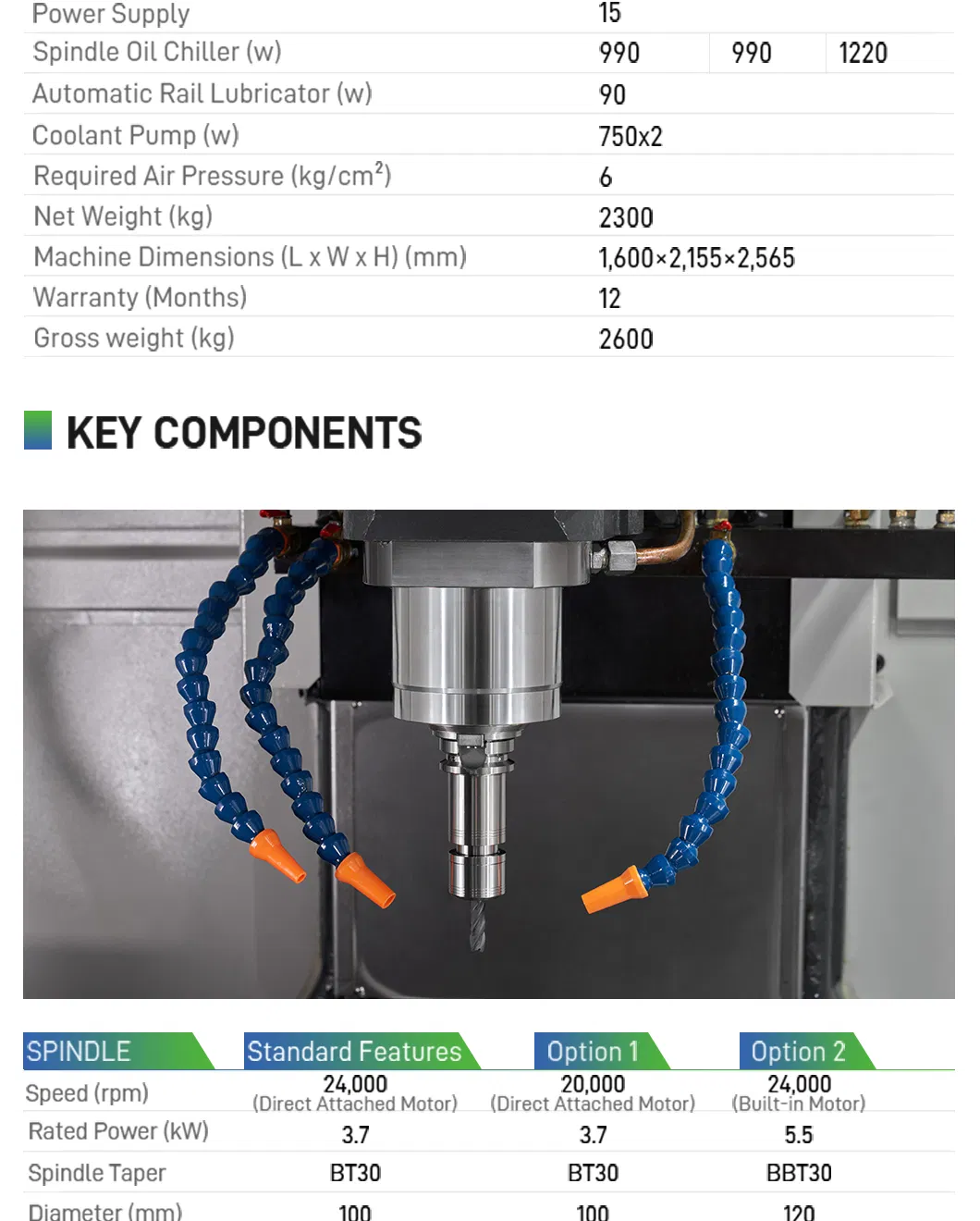 Spindle Hsk-32e 3 Axis Compact Mini CNC Milling Machine with Tool Changer