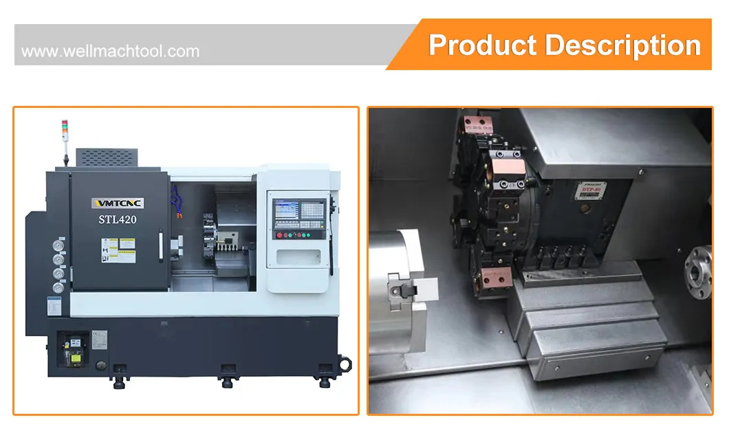 STL420 Slant bed &nbsp;CNC lathe machine with turning milling center