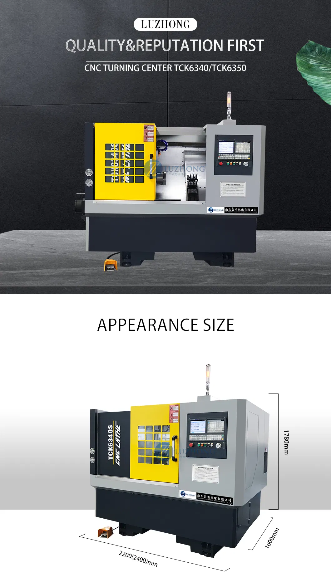 TCK6340 TCK6340S horizontal high speed metal precision CNC turning center
