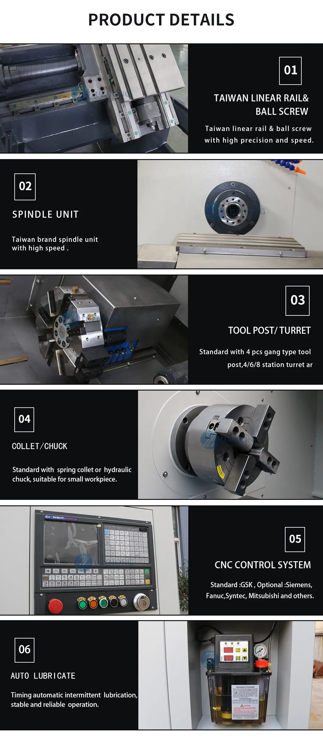TCK6340 TCK6340S horizontal high speed metal precision CNC turning center