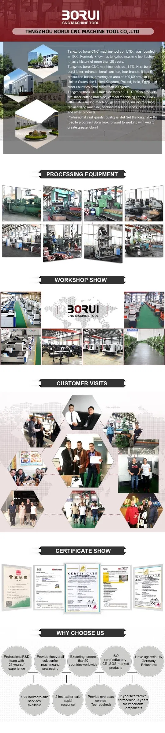 Tck6340 Tck6350 Horizontal CNC Turning Metal Lathe Slant Bed High Quality