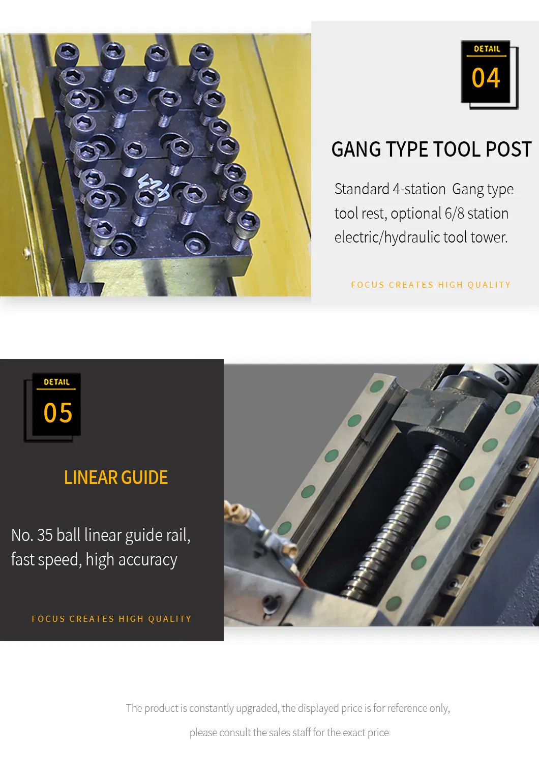 Tck6340 Tck6350 Horizontal CNC Turning Metal Lathe Slant Bed High Quality