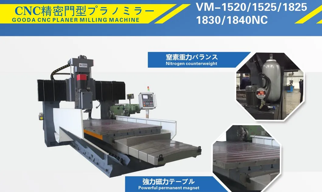 Vm-1840nc Gooda CNC Planer Milling Machine Bridge Milling Vertical Milling