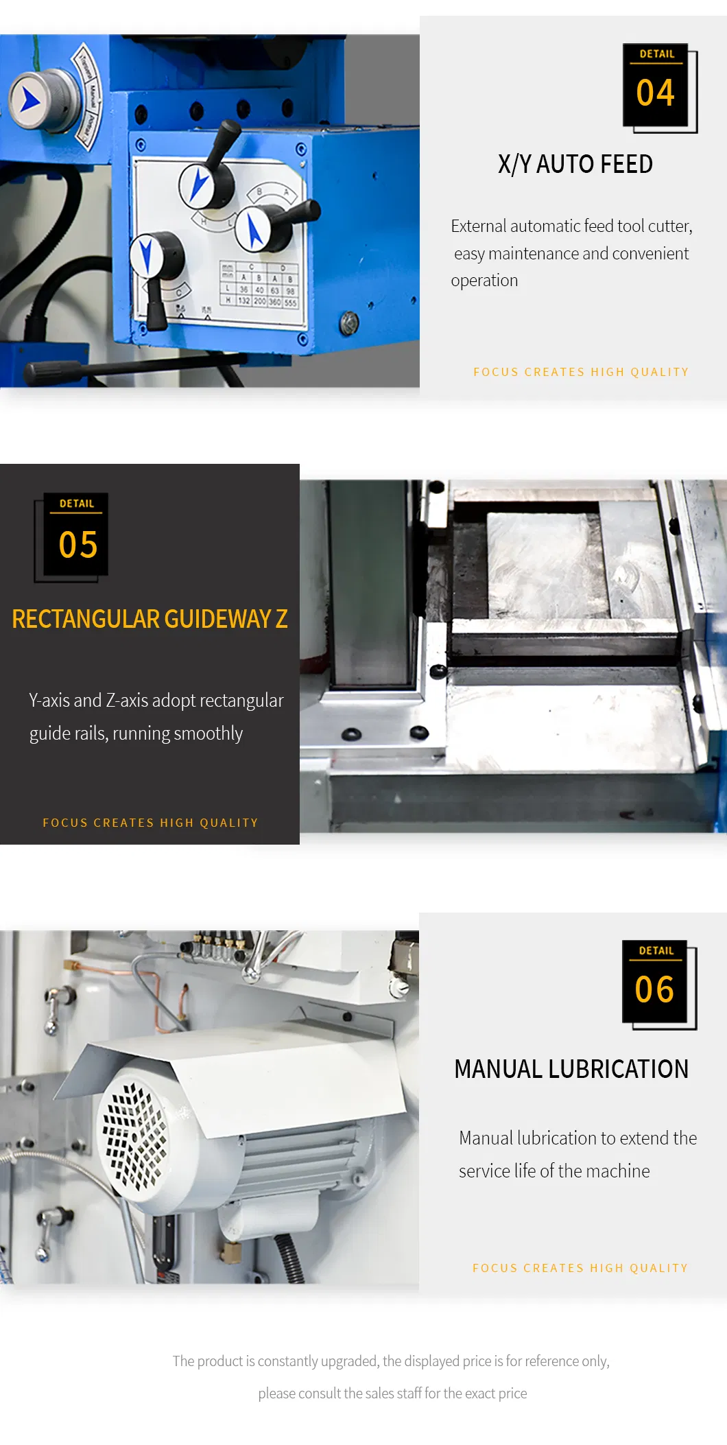 X6336 Mini Universal CNC Frasmaschine Turret Milling Machine Horizontal