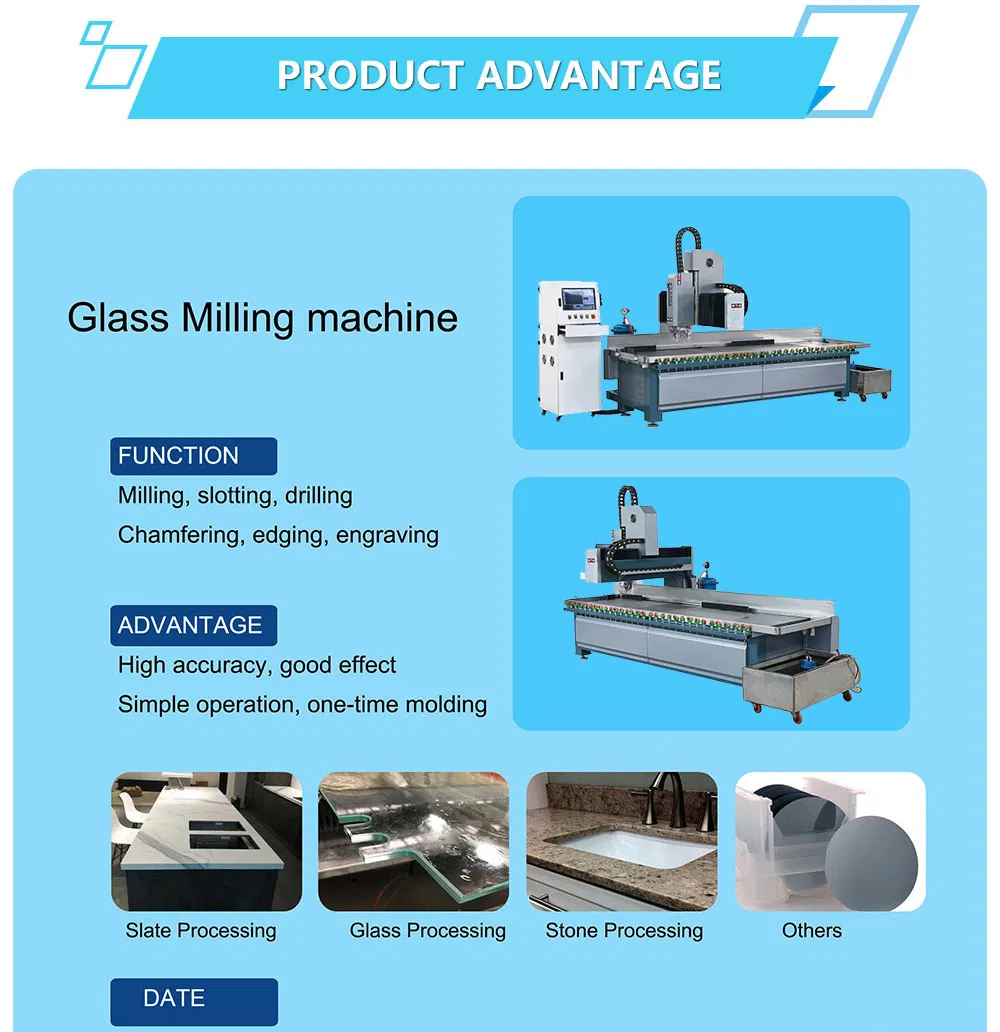 Zxx-E0725 CNC Glass Cutting Machine for Minimalist Door Glass